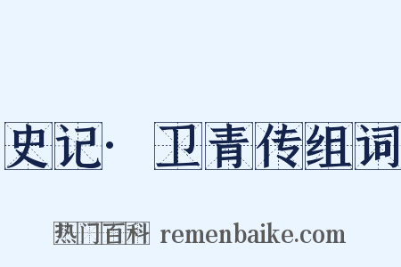 史记·卫青传组词是什么意思的图片